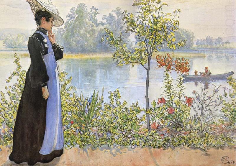 Carl Larsson Late Summer Karin by the Shore china oil painting image